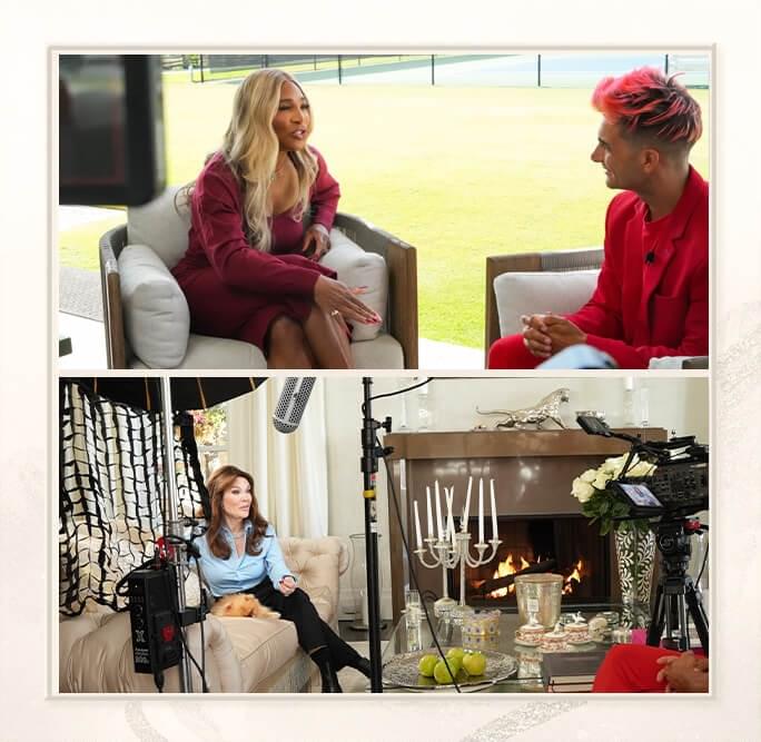 An artistic, out-of-focus shot of a film set that captures the busy and dynamic energy of a professional TV environment.